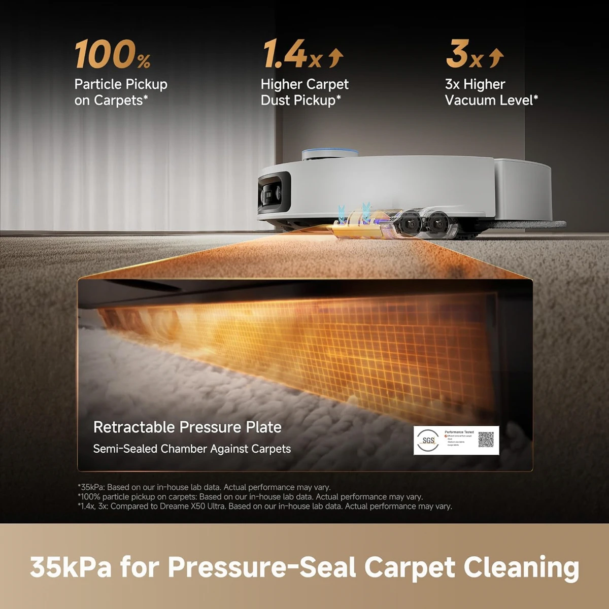 مكنسة روبوتية كاملة Dreame X60 Ultra، RLX87DE-أبيض