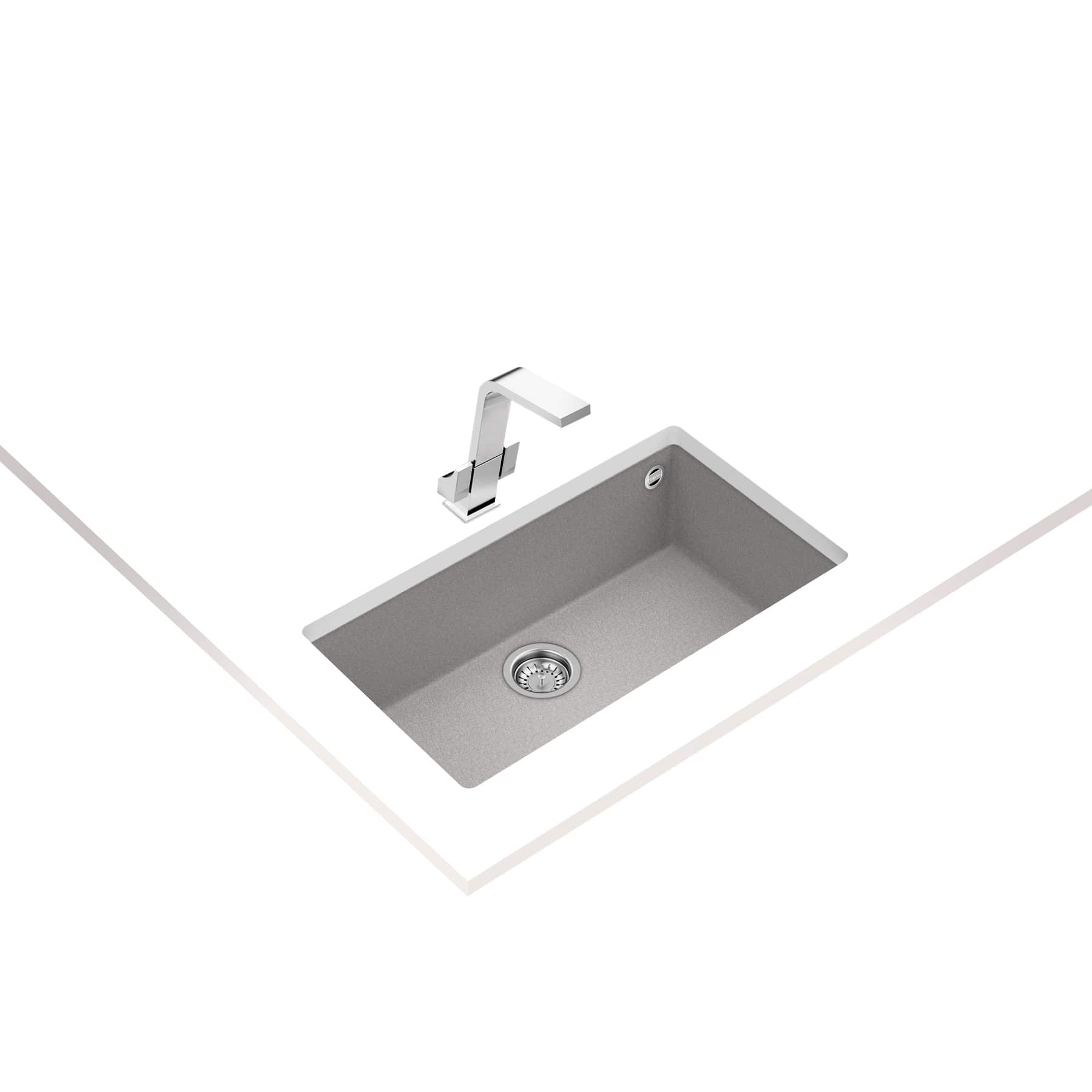 Teka Tegranite Quartz & Acrylic Resin Undermount Sink (44 x 20 x 76 cm)