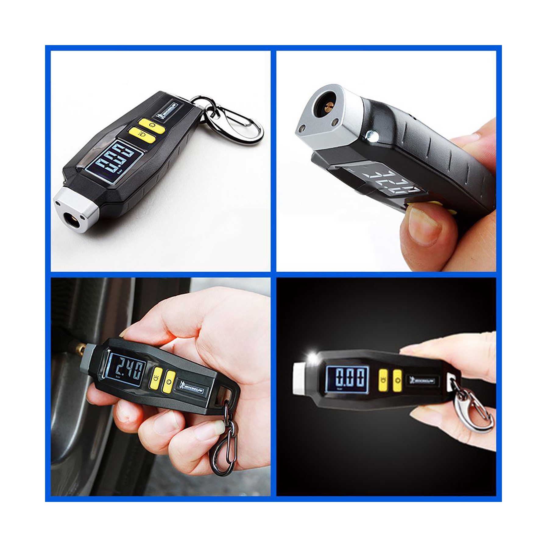 Michelin Digital Tire Pressure Gauge with Key Ring