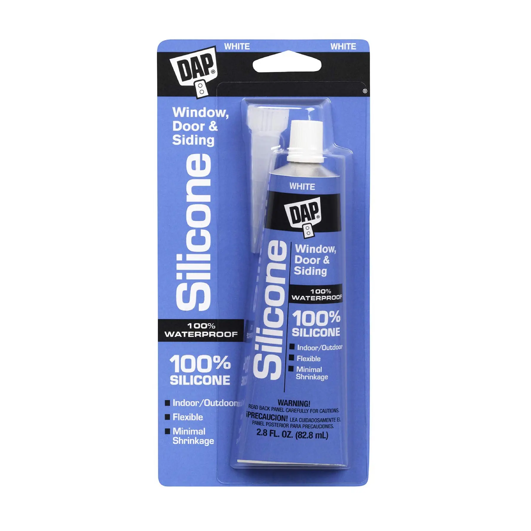 DAP 100% Silicone Window, Door & Siding Sealant (82.8 ml, White)