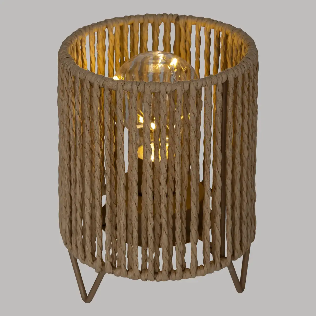 Atmosphera Natural Paper Oda Lamp (Assorted Designs, H. 17 cm)
