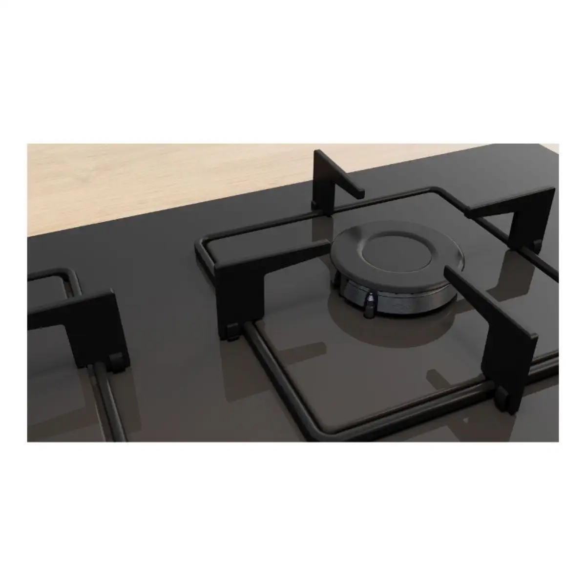 Bosch Series 4 Built-In 4-Burner Gas Hob W/Tempered Glass Surface, POP6C6P30M (52 x 59 x 5.6 cm)