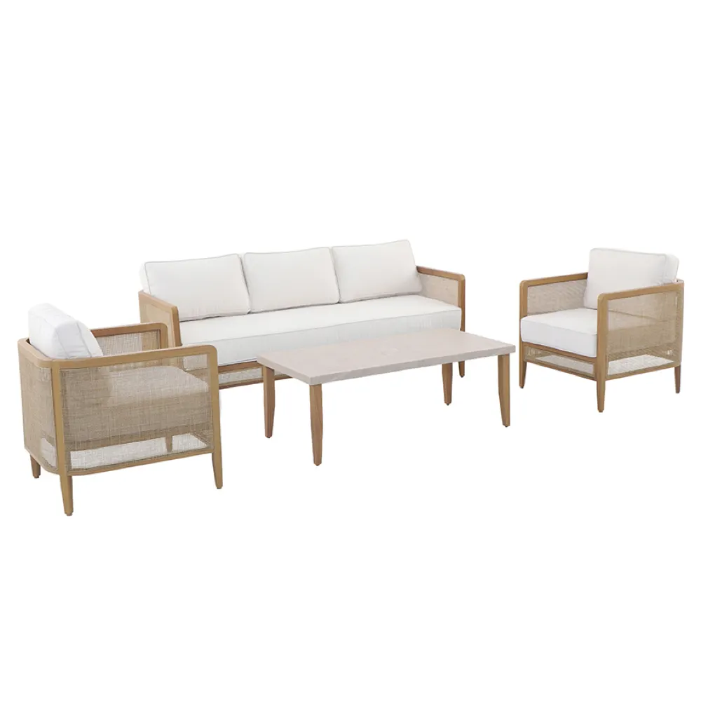 Verano 5-Seater Steel Sofa Set (72 x 190 x 66 cm)
