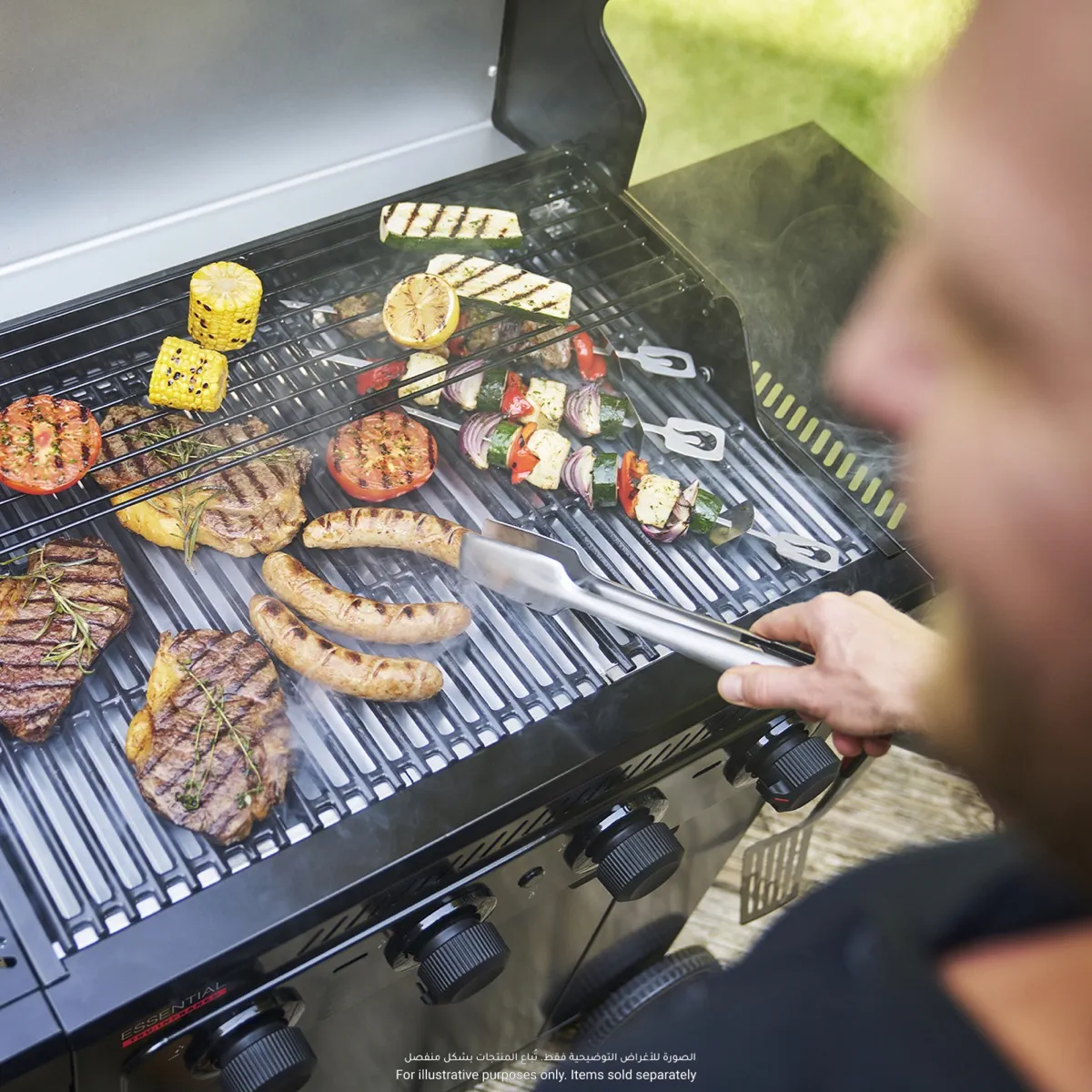 Char-Broil Essential 4+1 Side Burner Gas Grill, 468922525