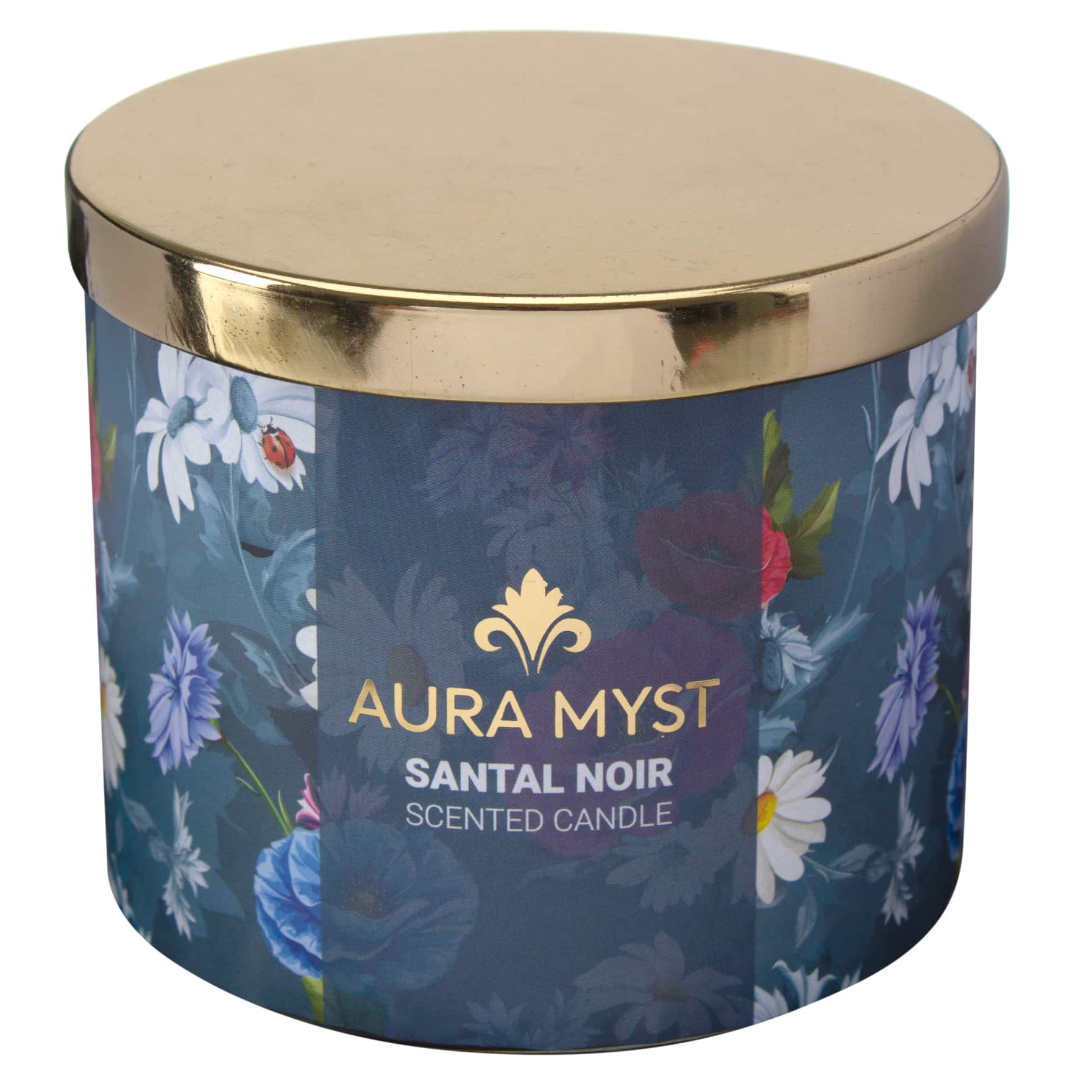 Aura Myst Glass Jar 3-Wick Candle (397 g, Santal Noir)