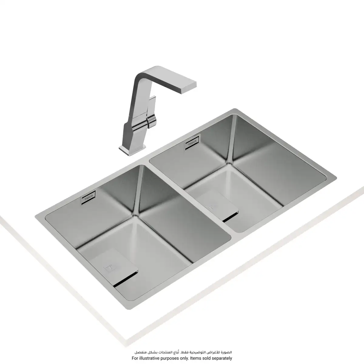 Teka 3-in-1 Installation Stainless Steel Kitchen Sink W/Two Bowls (80 cm Base Unit)