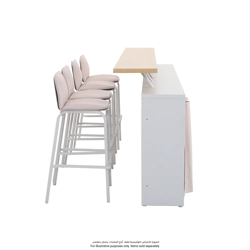 Barista Outdoor Kitchen Steel Counter Table (240 x 55 x 111.5 cm)