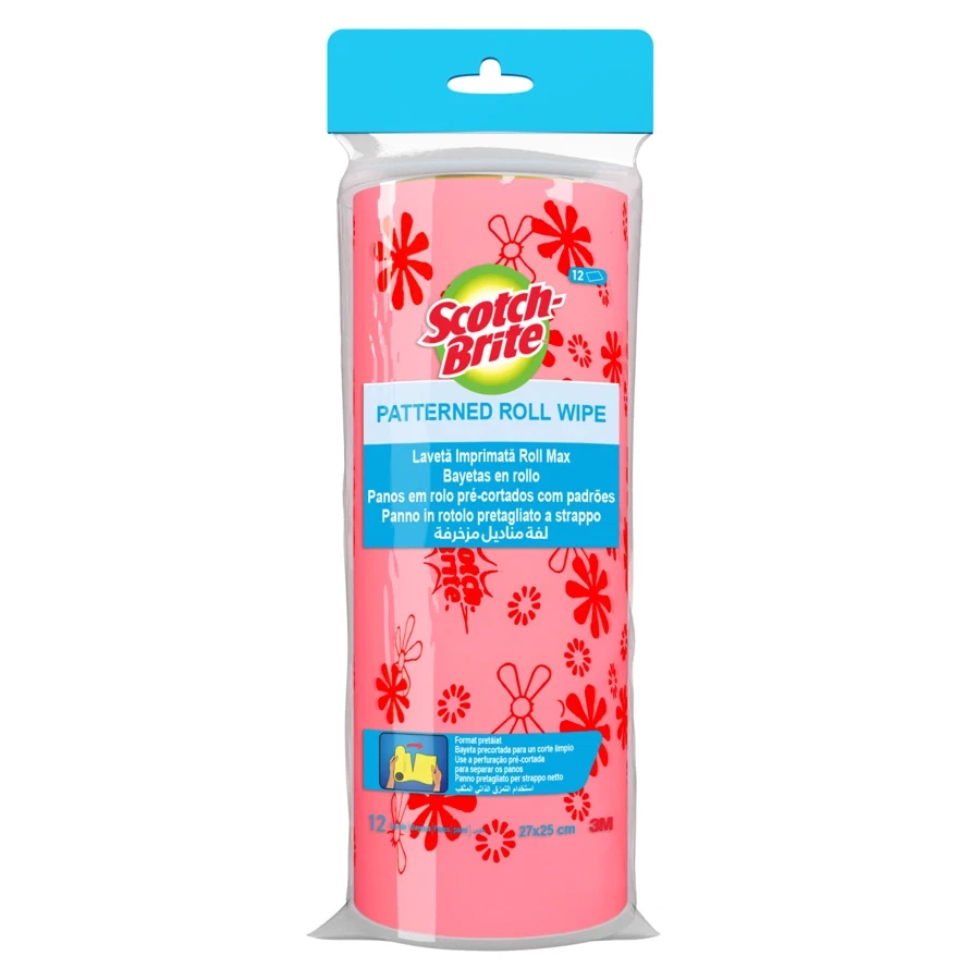 Scotch-Brite Patterned Roll Wipes Sheet Pack (12 Pc.)