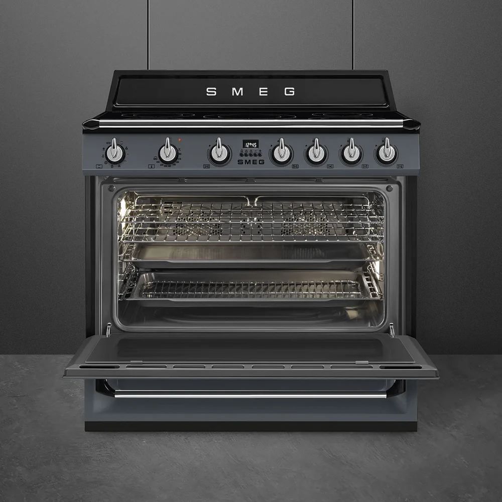 Smeg Victoria Aesthetic Free Standing 5-Zone Induction Cooker W/Electric Oven, TR90IGR2 (60 x 90 x 90 cm)