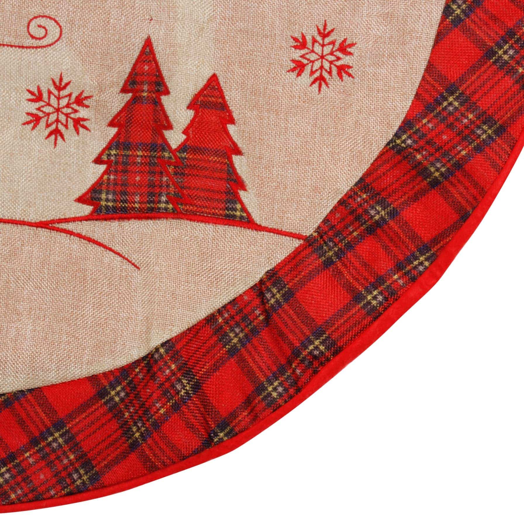 Premier Plaid Reindeer Christmas Tree Skirt (90 cm)