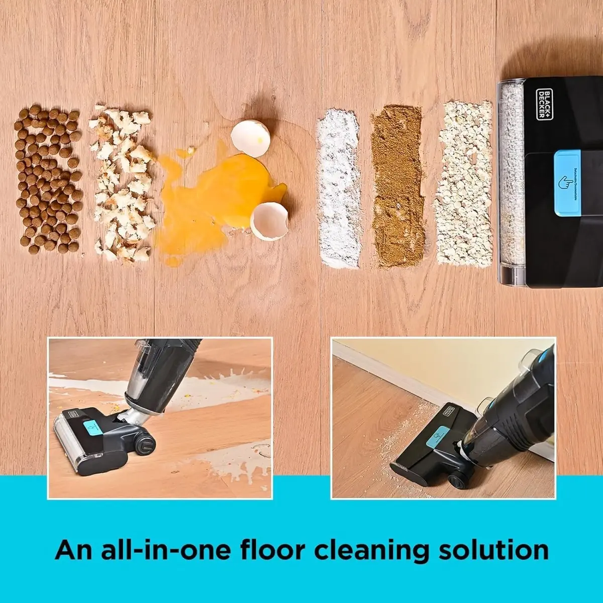 Black+Decker Cordless Wet & Dry Upright Vacuum Mop, VW252BR-B5 (650 ml, ‎25.2 V)