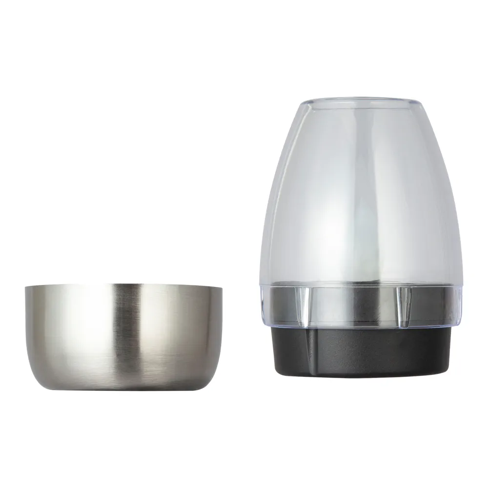 Solar-Powered Stainless Steel Candle (Silver)