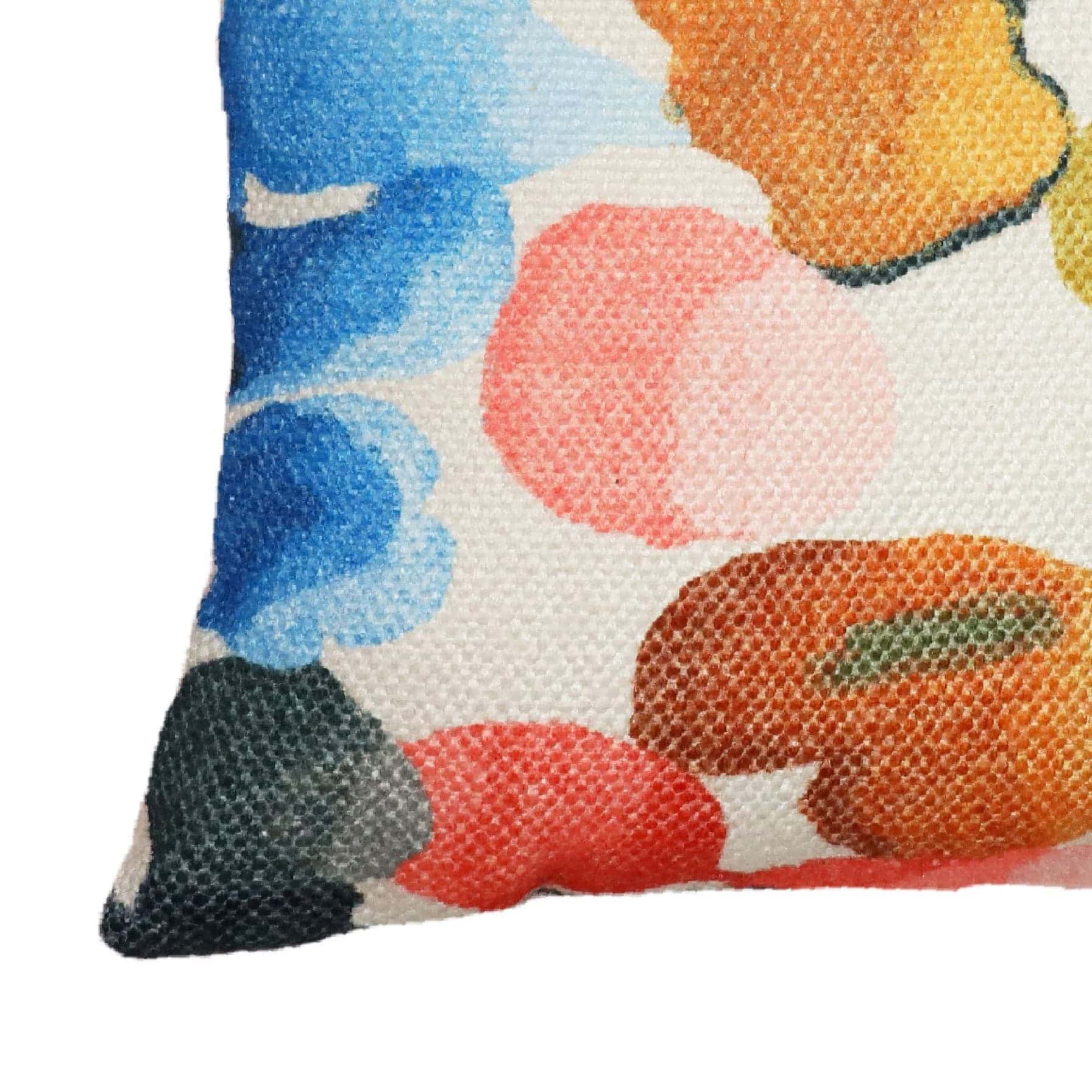 Handwoven PET Yarn Chair Cushion (45 cm x 45 cm, Multicolor)