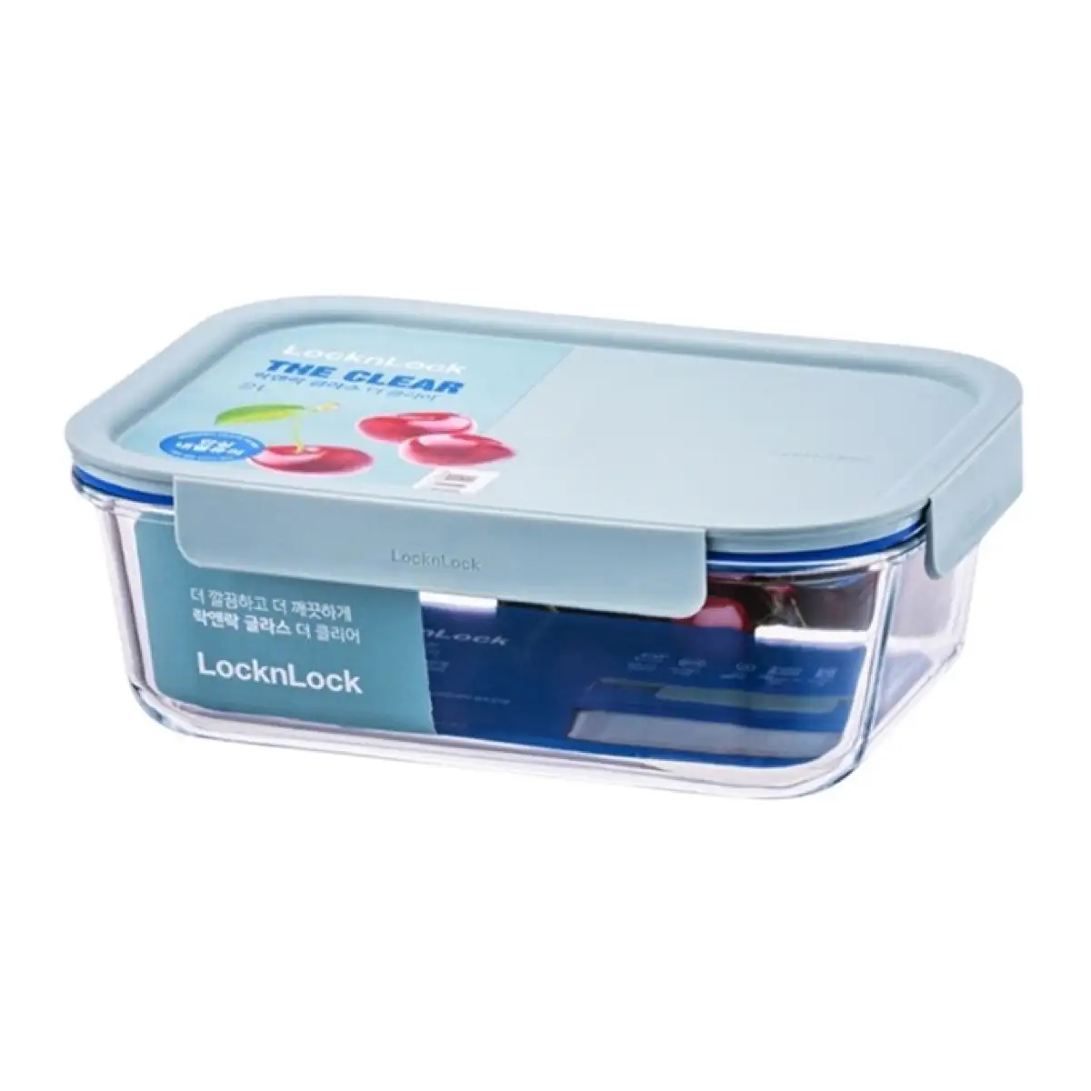 Lock & Lock The Clear Glass Square Food Container (Mint, 630 ml)