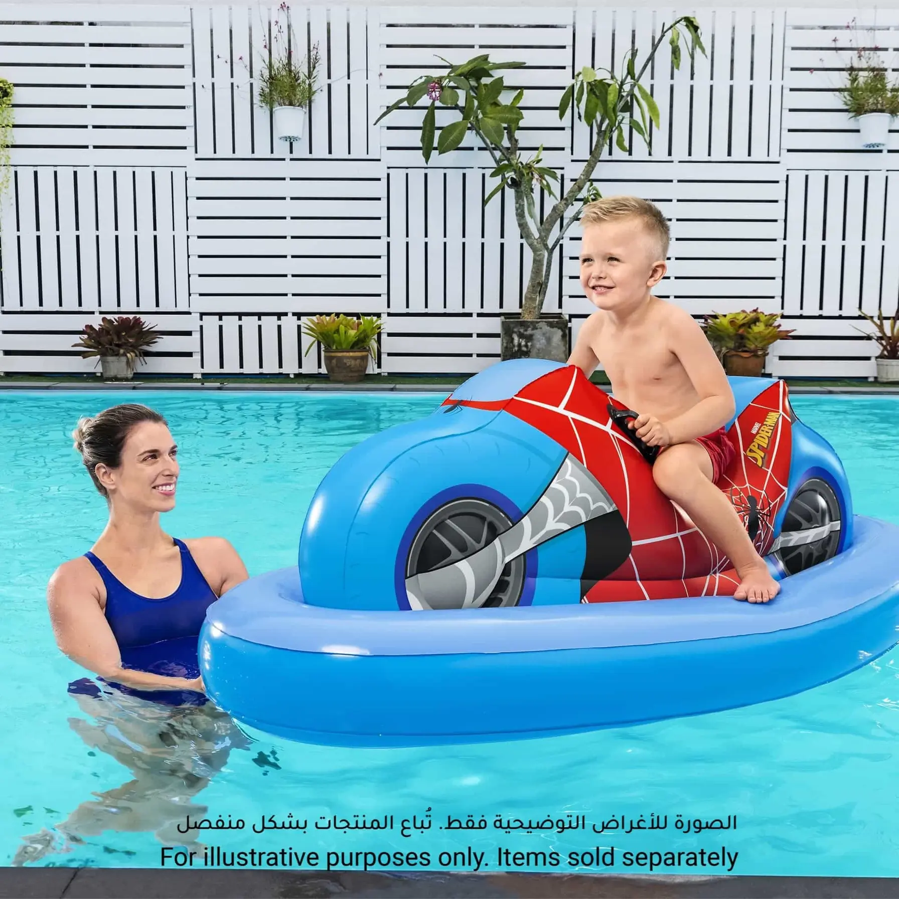 Bestway Spider-Man™ Sporty Motorcycle Ride-On Float (170 x 84 cm)