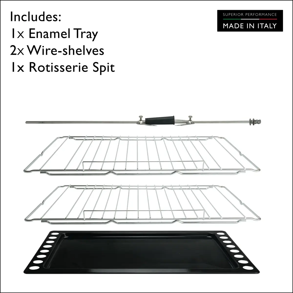 Tecnogas Superiore Freestanding 5-Burner Gas Cooker W/Oven, NG170X96G5VC (170 L, ‎60 x 90 x 85 cm)