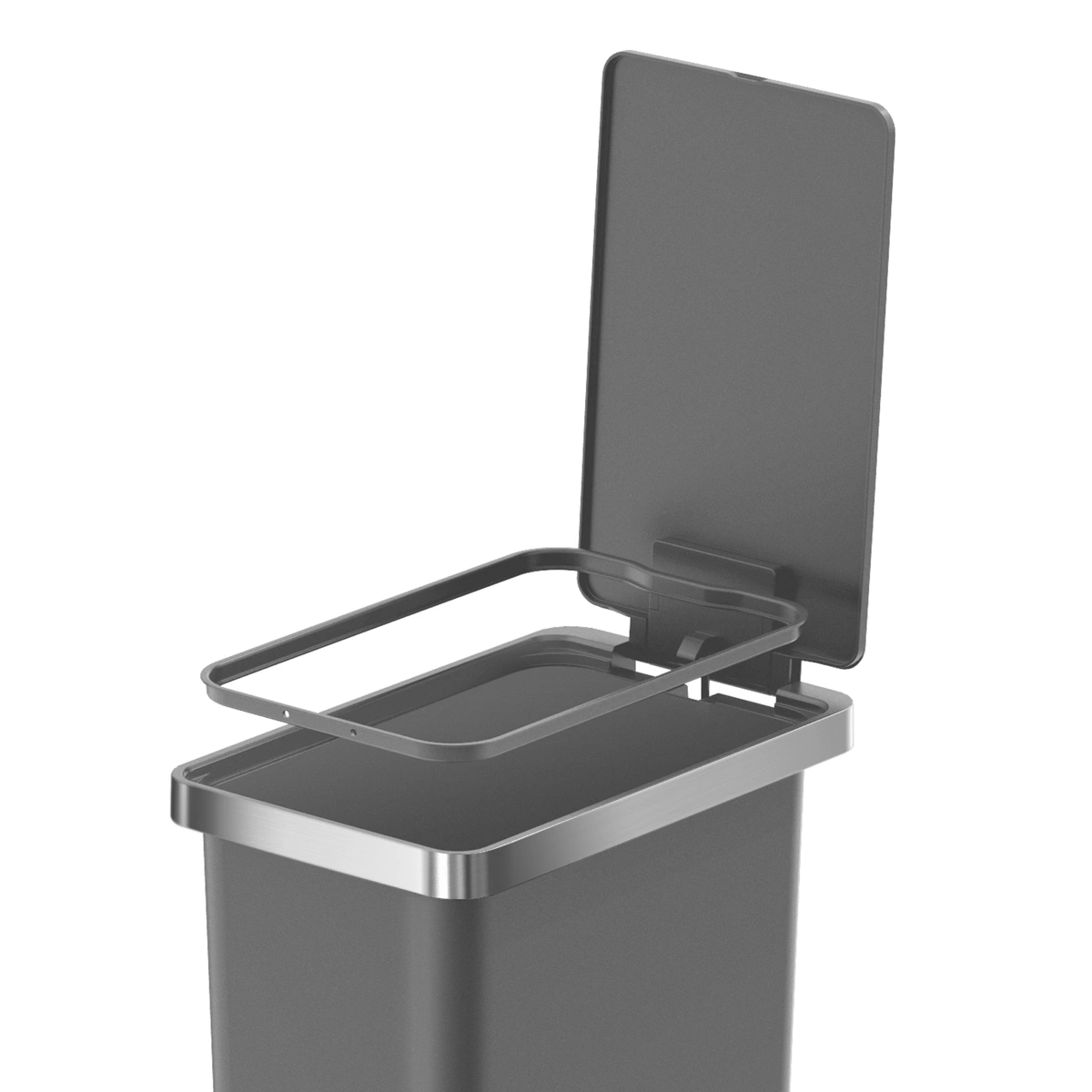 Eko Hana Slim Plastic Pedal Bin (26 x 41.6 x 65 cm, 45 L, Grey)