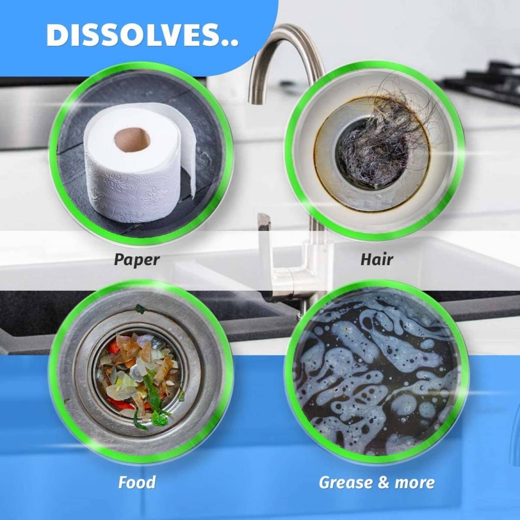 Green Gobbler Ecoworks Powder Drain Opener Pack (0.24 L, 3 Pc.)