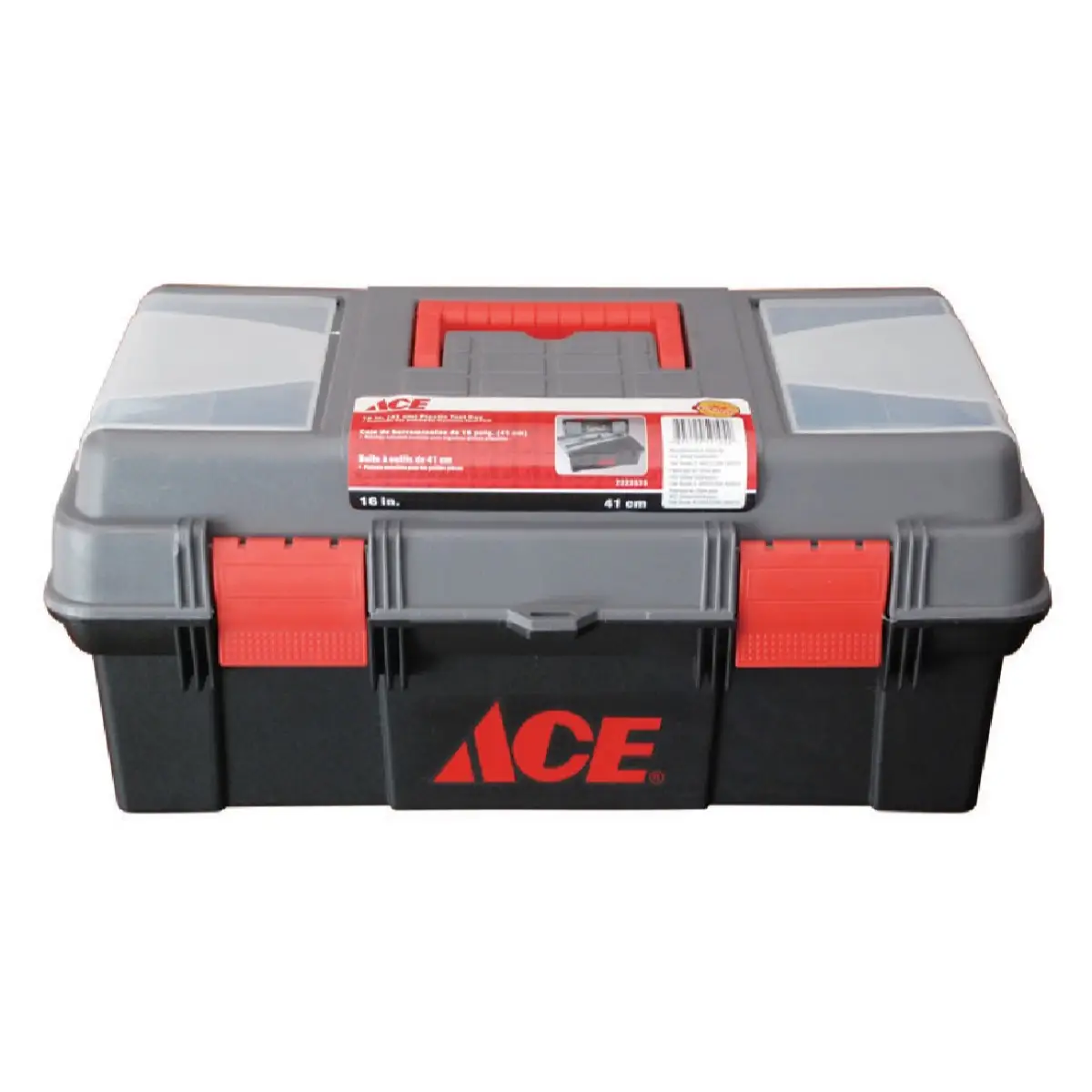 Ace Plastic Tool Box W/Removable Parts Tray (41 cm)