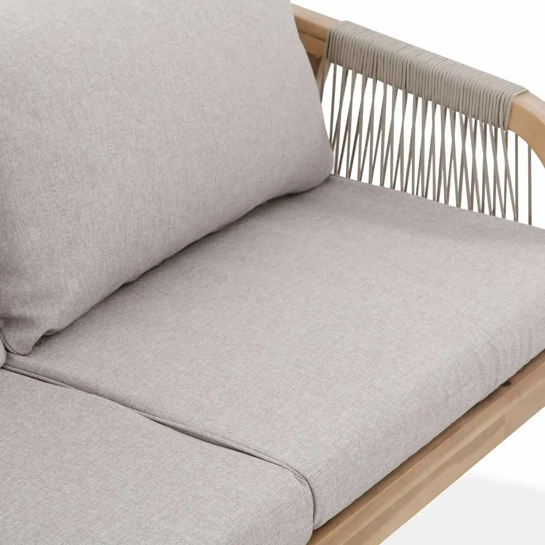 2-Seater Acacia Rope Sofa W/Cushion Diablo (72 x 143 x 67 cm)