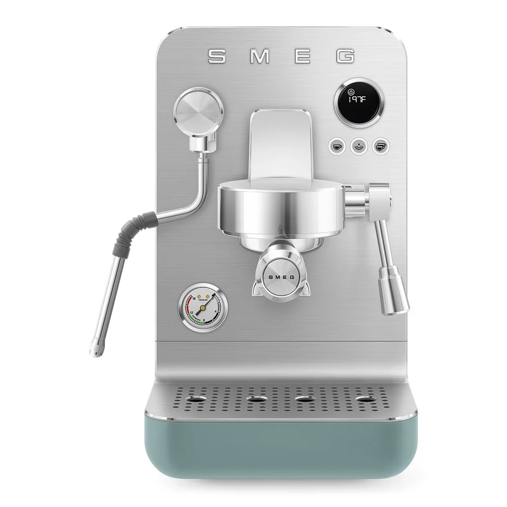Smeg Collezione Aesthetic Minipro Espresso Coffee Machine W/Pump & Steam Wand, EMC02EGMUK (1.7 L, 15 Bar, 1700 W)