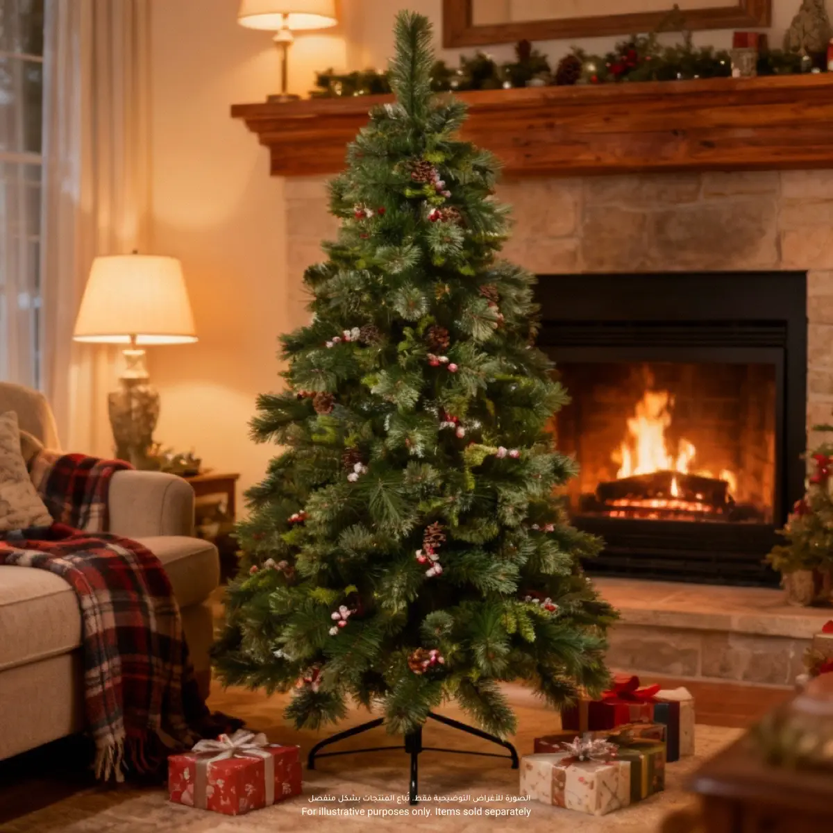 Feeric Wyoming PVC Artificial Christmas Tree (136 x 240 cm)