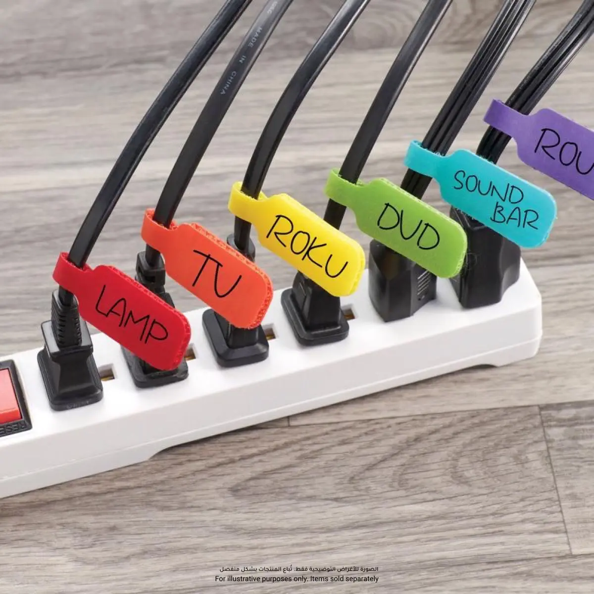 Wrap-It Medium Cable Labels Pack (Multicolor, 5.7 cm, 10 Pc.)