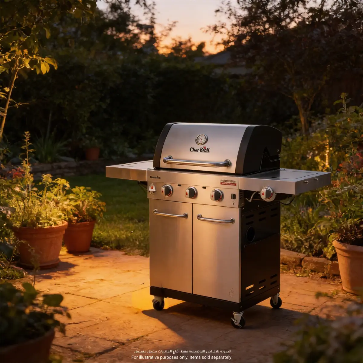 Char-Broil Tru-Infrared PRO 3-Burner Gas Grill W/Searing Burner Cabinet, 468963021 (54 x 134 x 120.9 cm)