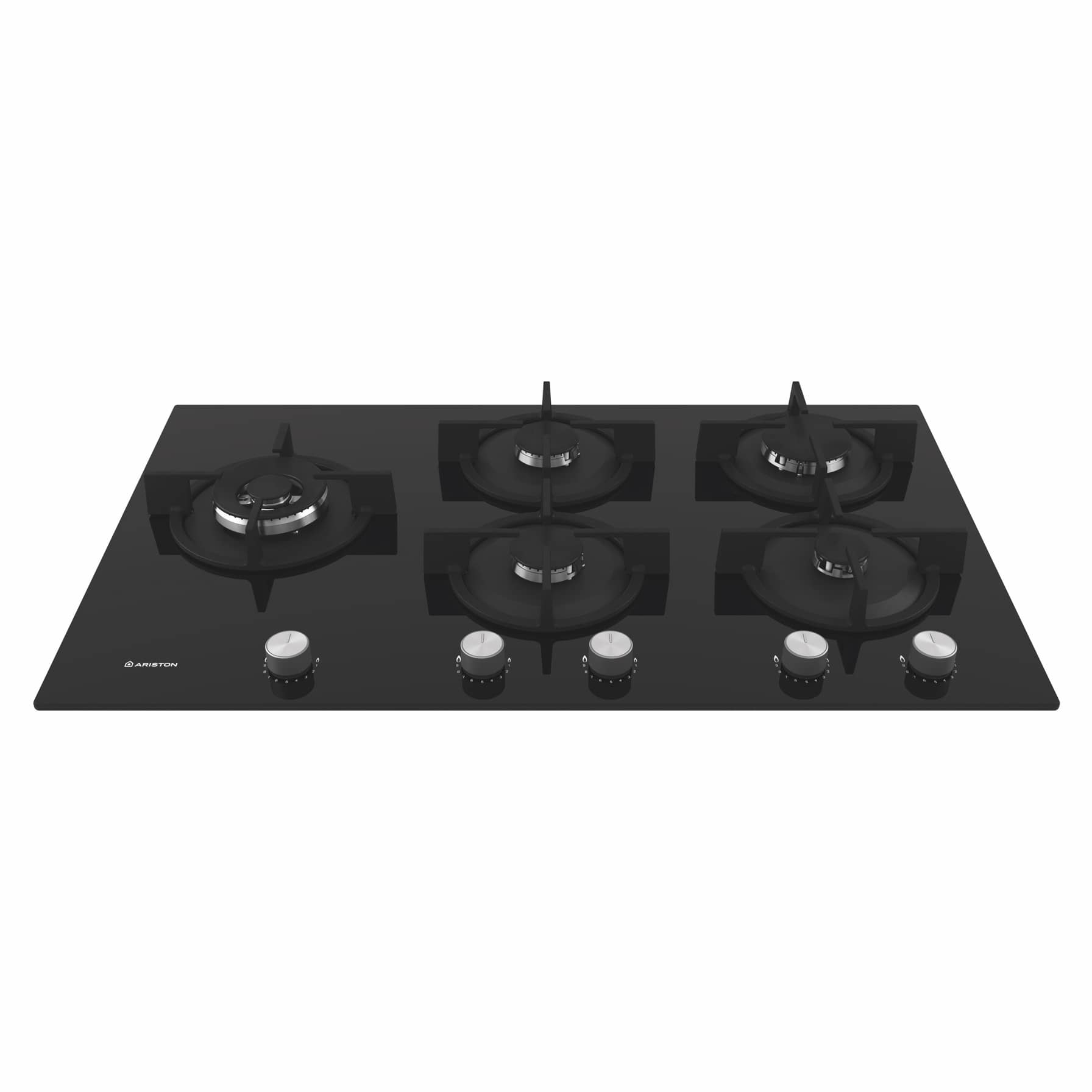 Ariston Built-In 5-Zone Ceramic Gas Hob, AGS92SBK (90 cm)