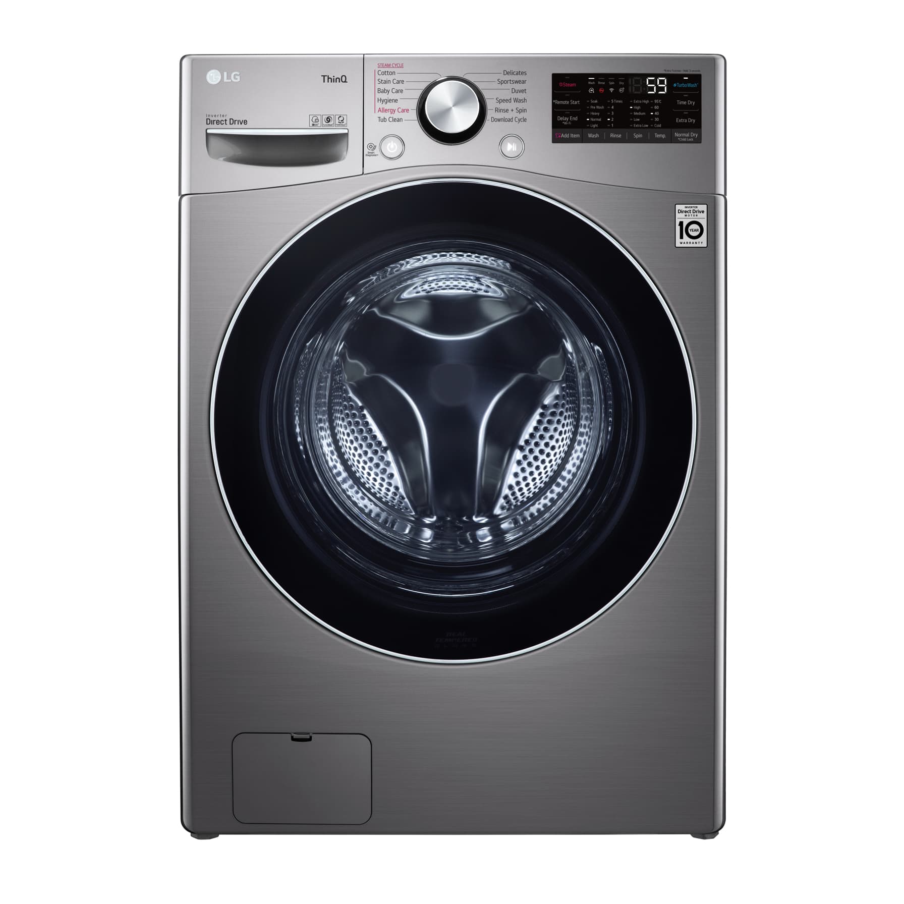 LG Freestanding Front Loading Washer Dryer, F15L9DGD (Wash 13 kg, Dry 8 kg, 1100 rpm)
