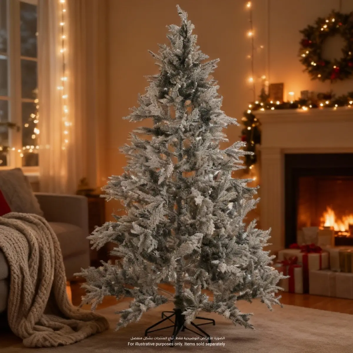 Feeric Snow Covered Artificial Christmas Tree (9.84 ft.)