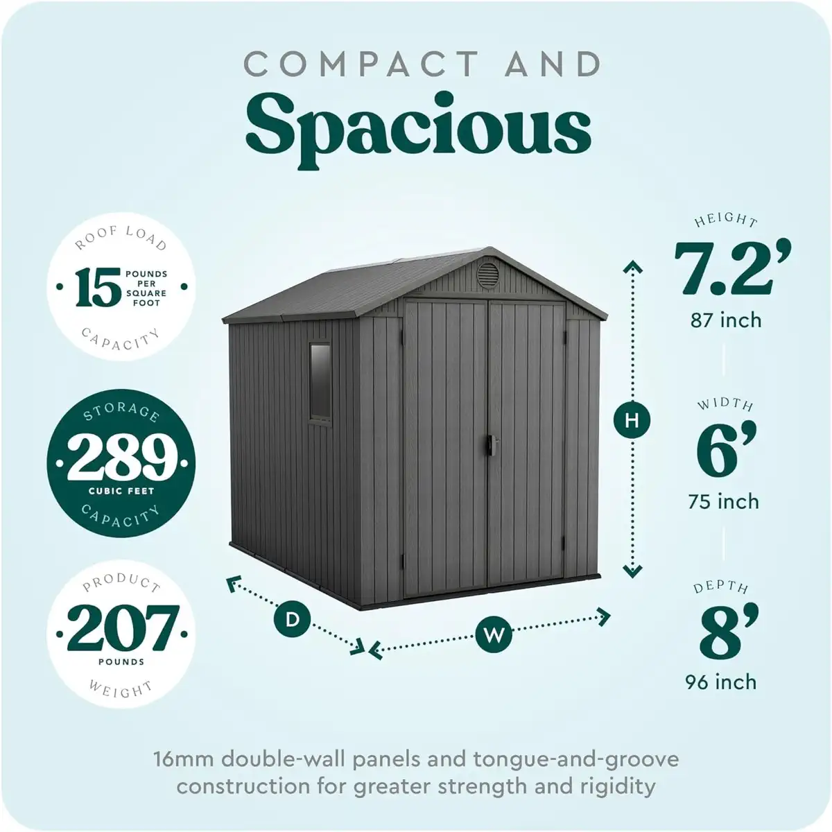 Keter Darwin Wood Shed (190 x 243.8 x 221 cm)