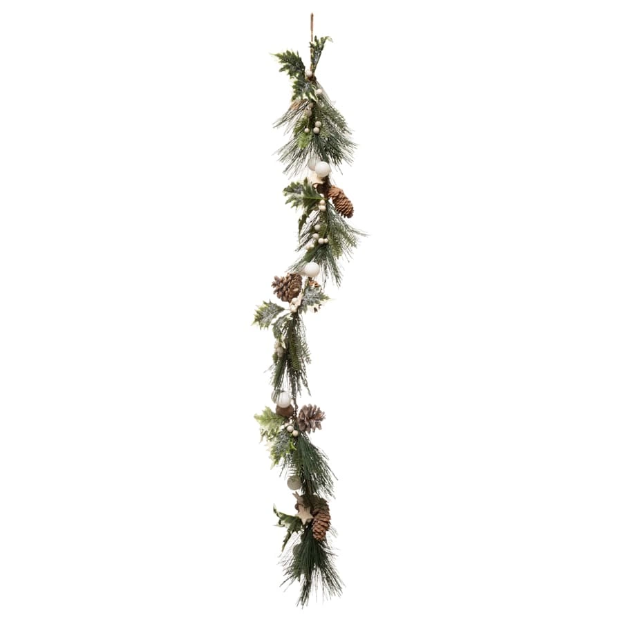 Wood Garland (Green, L 12 x W 100 x H 7 cm)