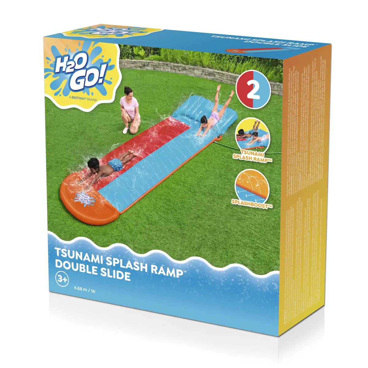 Bestway H2O Go Tsunami Splash Ramp Double Slide (4.88 m)