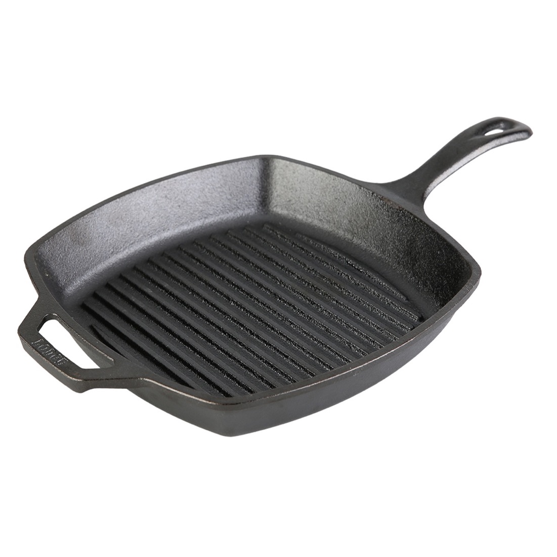 Lodge Logic Square Cast Iron Grill Pan (26.8 x 26.8 x 5.1 cm, Black)