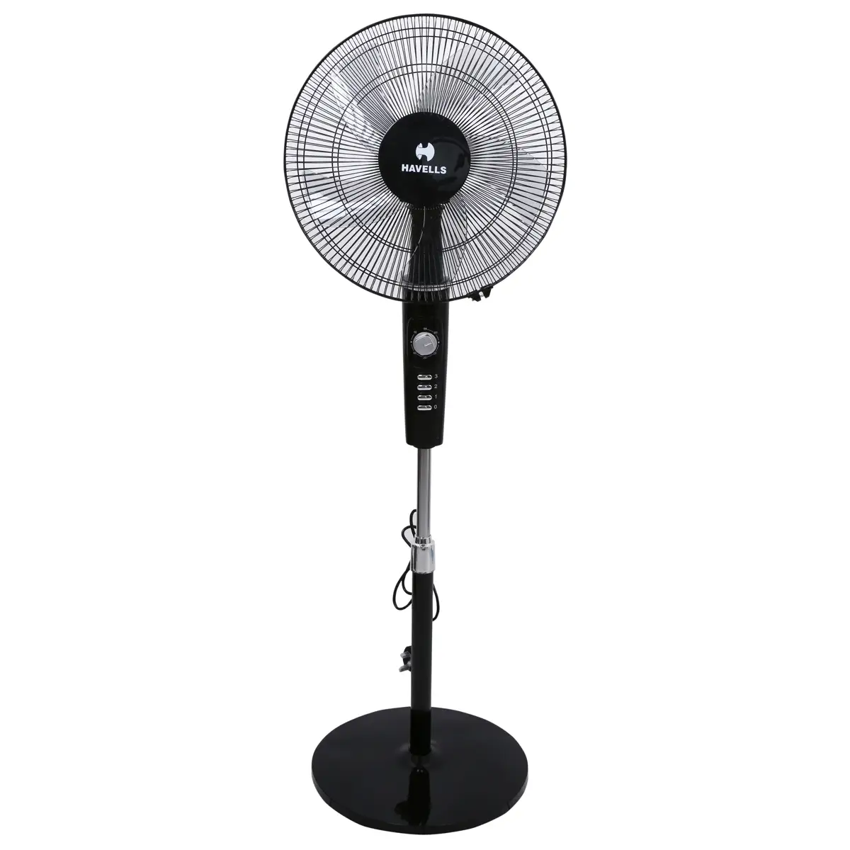 Havells Rigo 3-Speed Levels Pedestal Stand Fan W/Adjustable Height, FOSRGTBLK16021 (Black,  Dia. 40 cm)