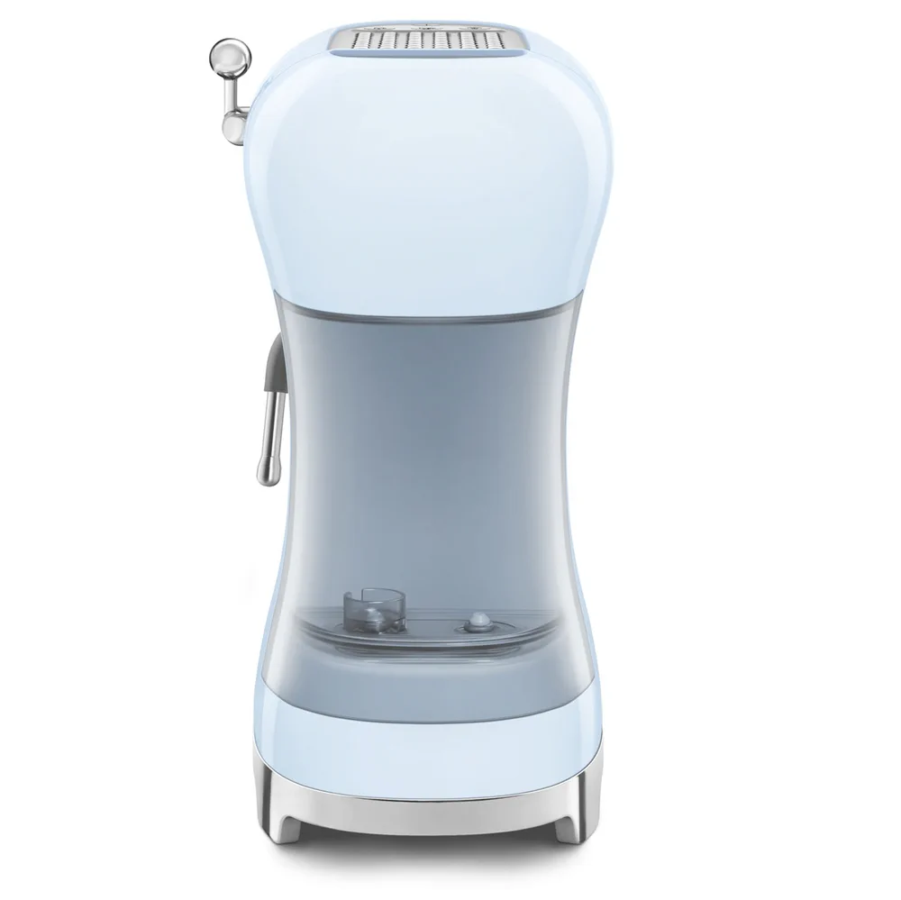 Smeg 50's Style Espresso Coffee Machine W/Pump & Steam Wand, ECF02PBUK (1.1 L, 15 Bar, 1350 W)
