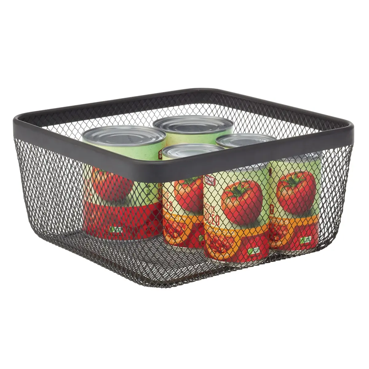 Interdesign Meshi Metal Pantry Basket (Black, 31 x 31 x 15.8 cm)