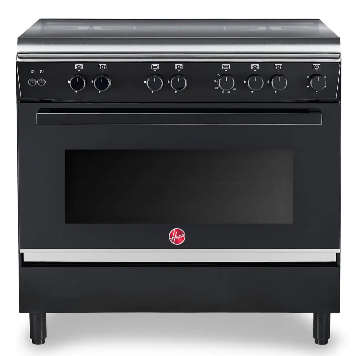 Hoover Free Standing 5-Burner Gas Cooker, HGC-G95G-PS (‎96 x 83 x 68 cm)