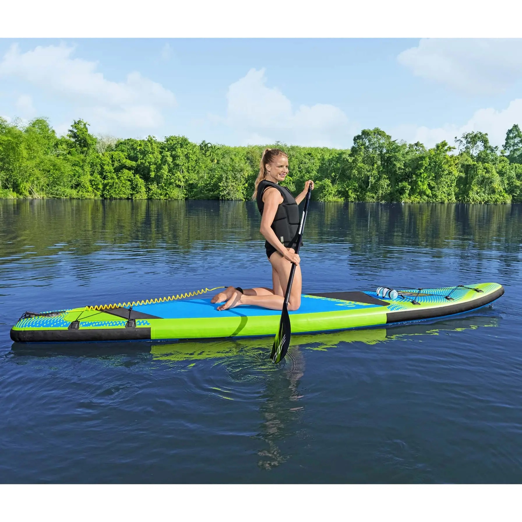 Bestway Hydro-Force™ Aqua Excursion™ Tech Inflatable Stand-Up Paddleboard Set (5 Pc., 381 x 79 x 15 cm)