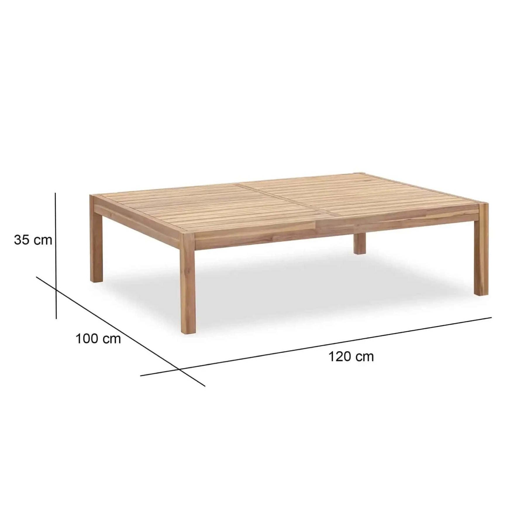 Santiago Acacia Wood Coffee Table (120 x 100 x 35 cm)