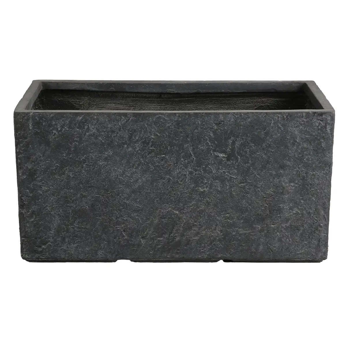 Arizona Bigular Fiber Clay Plant Pot (80 x 40 x 40 cm, Graphite)