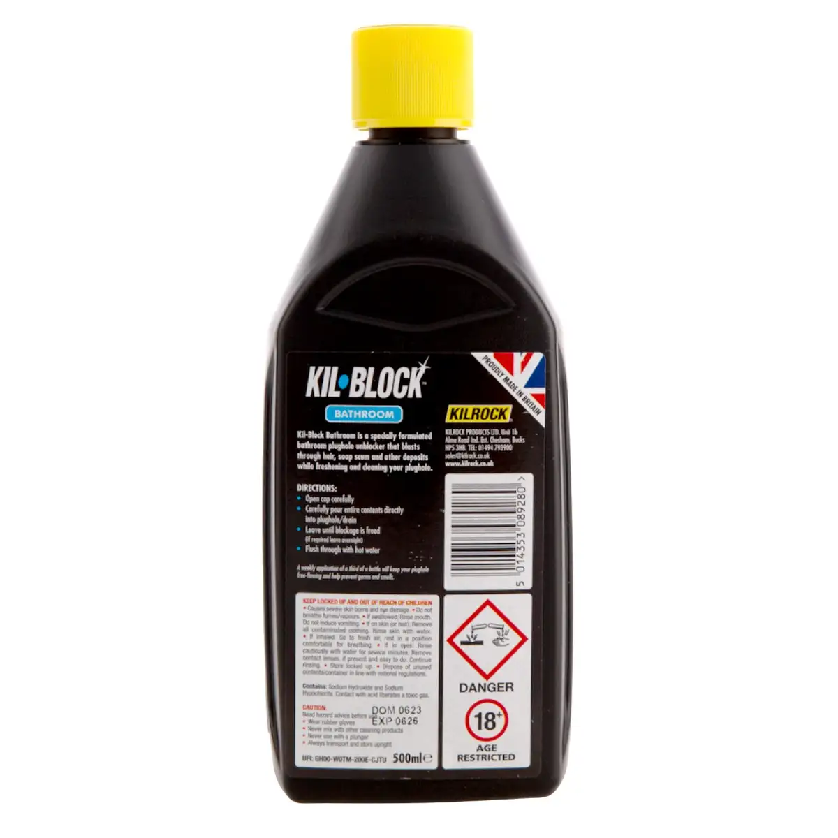 Kilrock Plughole Unblocker Bathroom (0.5 L)