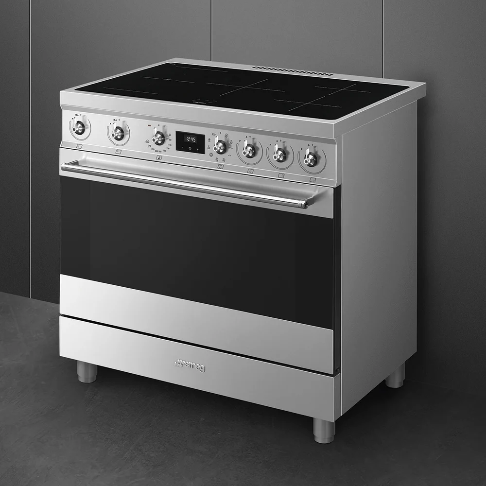 Smeg Classica Aesthetic Free Standing 5-Zone Induction Cooker W/Electric Oven, C9IMX2 (60 x 90 x 90 cm)