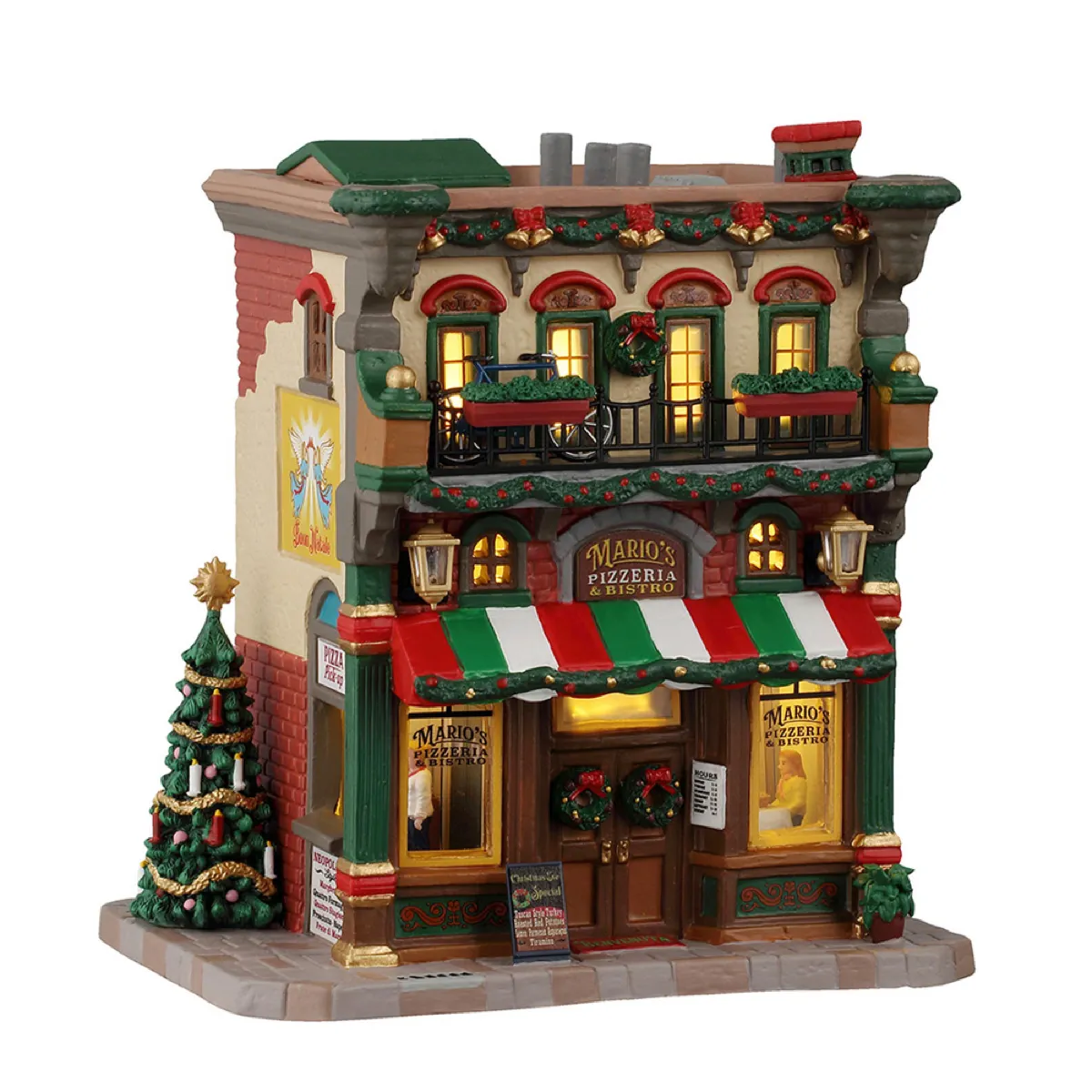 Lemax Mario'S Pizzeria & Bistro W/Adaptor (Multicolor, L 16.5 x W 12 x H 18.5 cm)