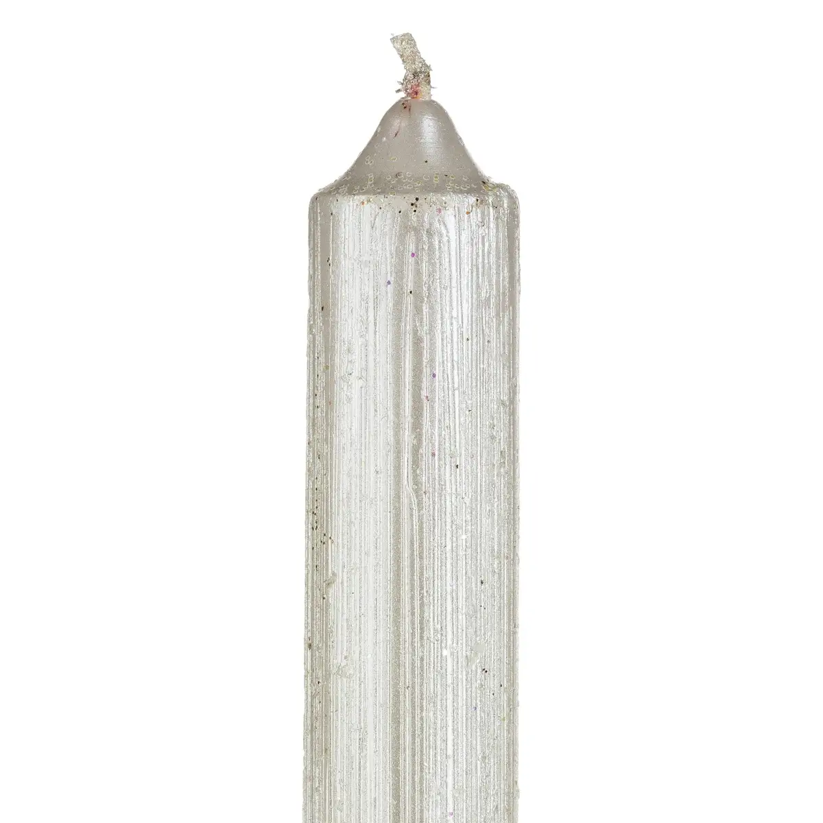 Atmosphera Glittery Twist Stick Candles Set (4 Pc, White)
