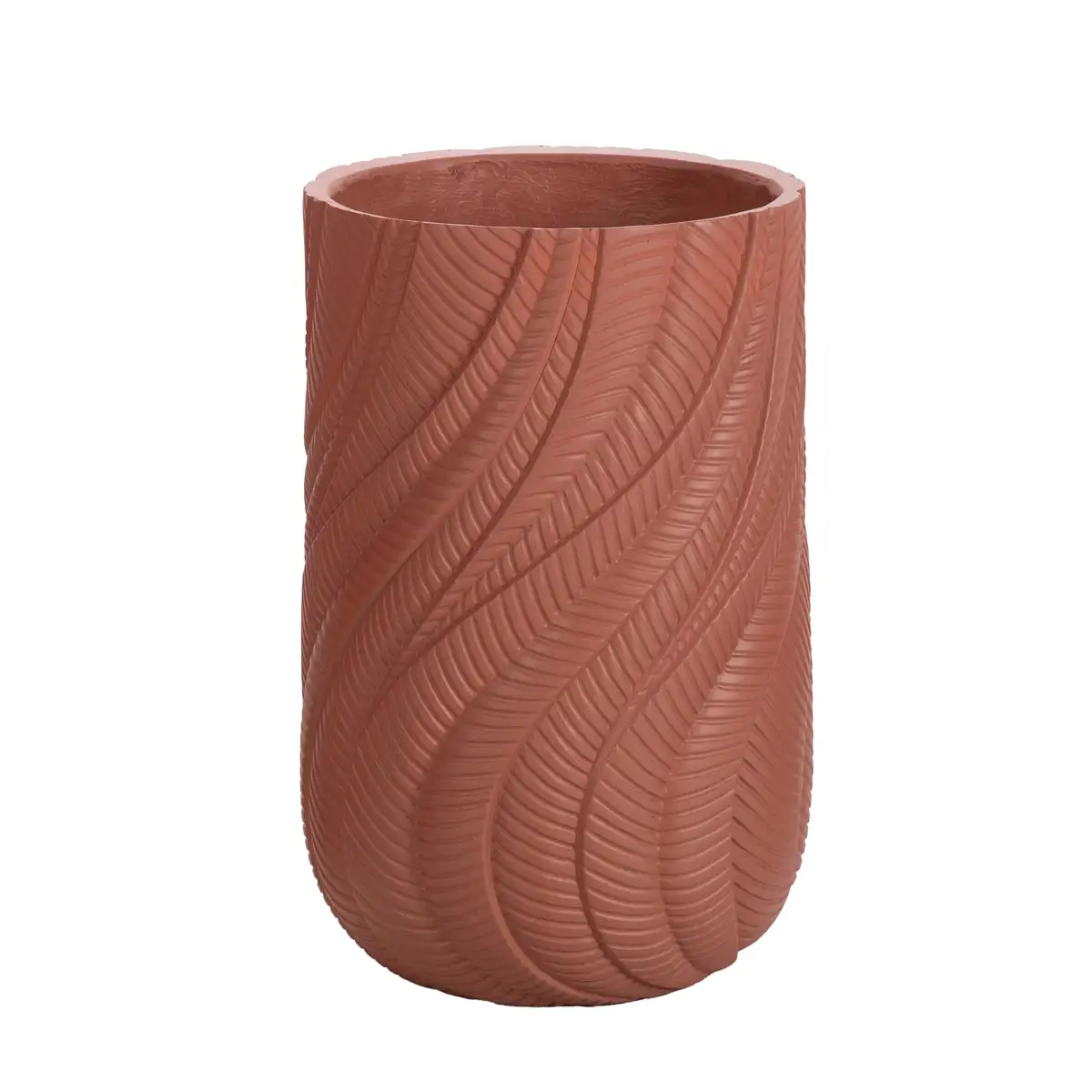 Lavender Fiber Clay Pot (29 cm, Red)