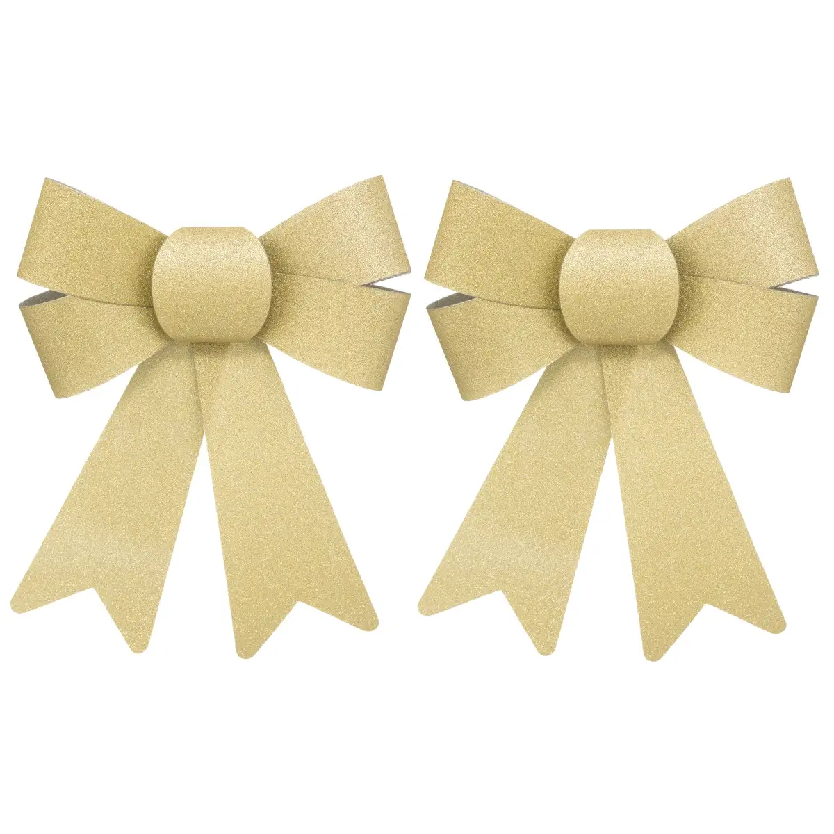 Glitter Bows Set (Gold, L 14 x W 1.5 x H 17 cm, 2 Pc.)