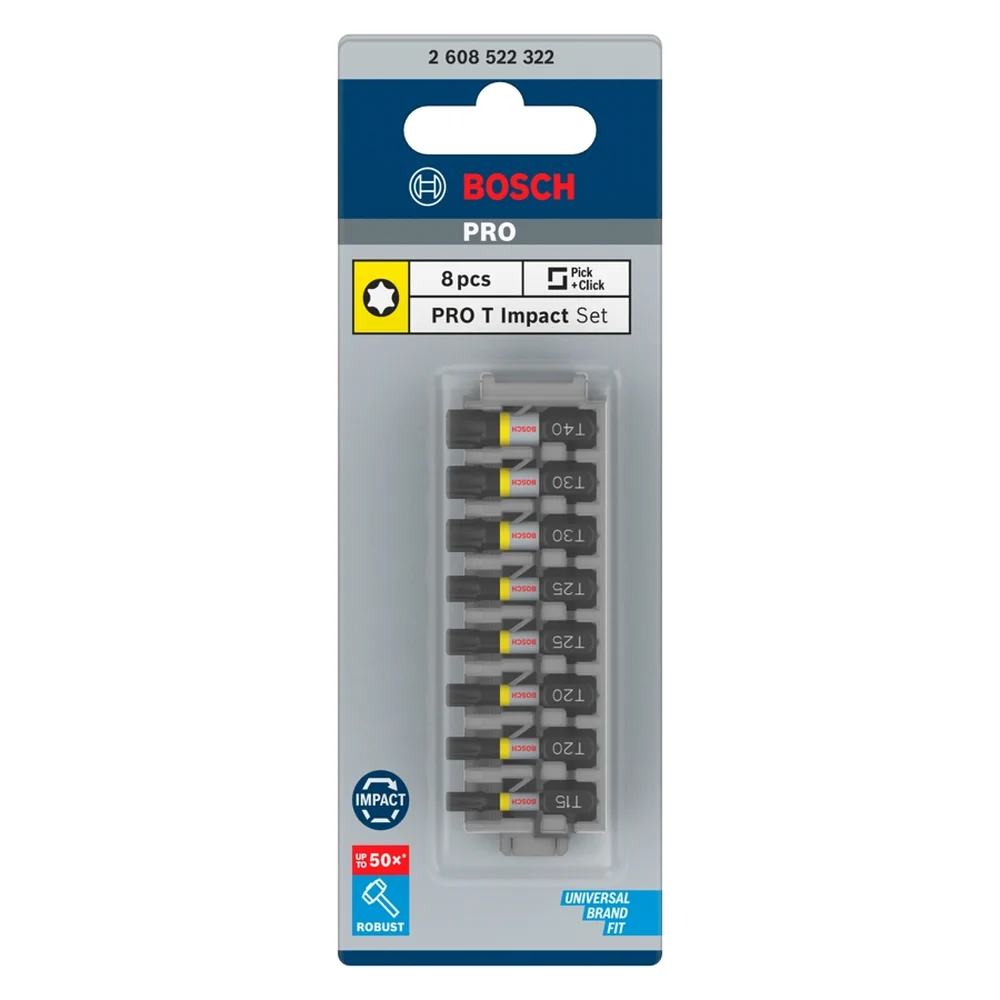 Bosch PRO Torx Impact Bit Set (8 Pc.)