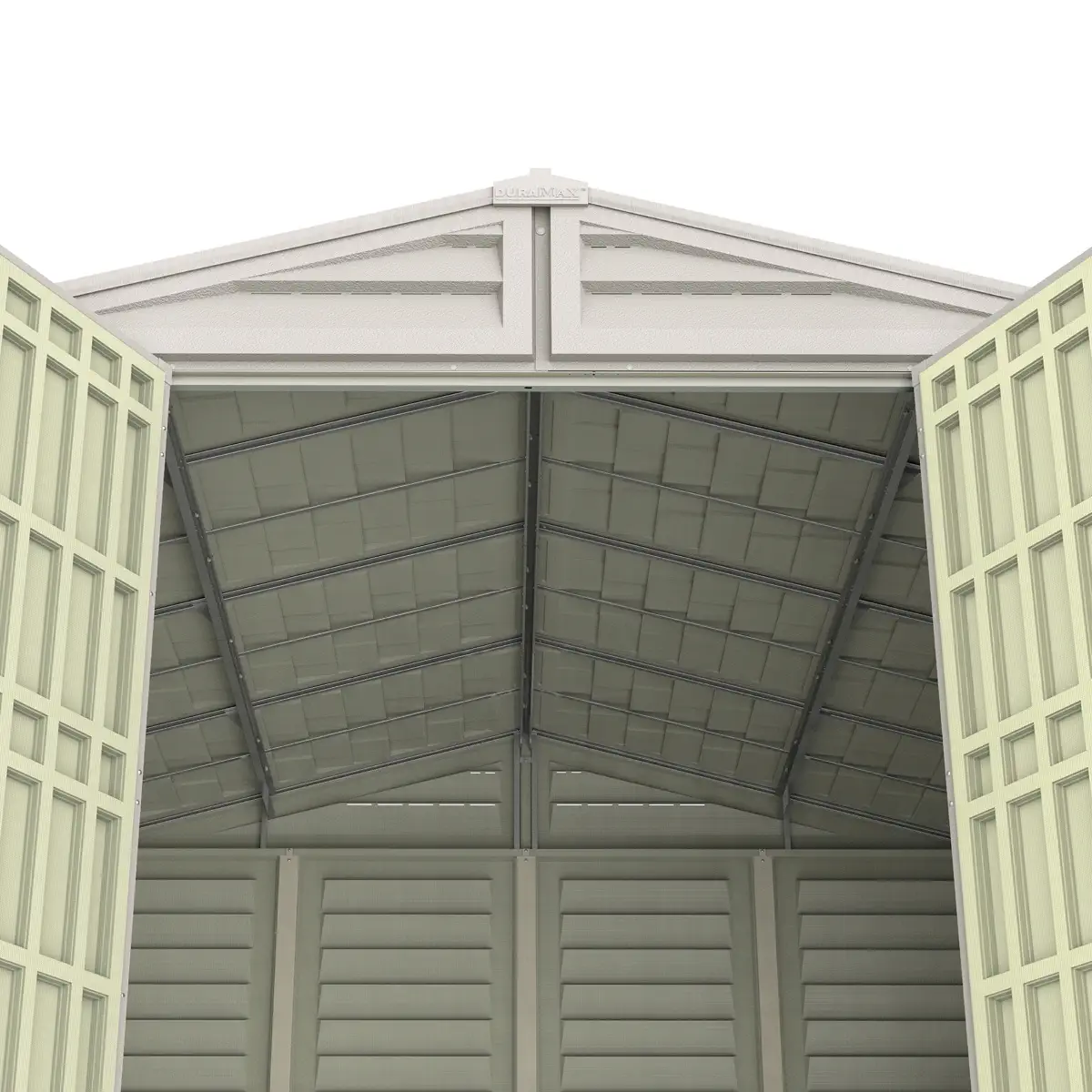 Duramax Aluminium & Vinyl Plastic Storage Shed (Adobe, 326 x 325 x 233 cm)